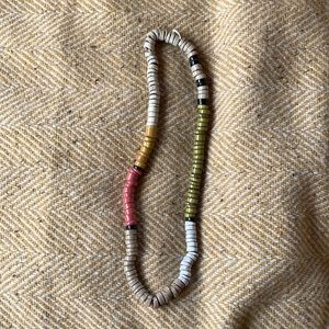 Hand crafted clay bead necklace